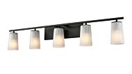 DVI Luca 5-Light Bathroom Vanity Light in Ebony