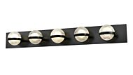 DVI Cirrus 5-Light Bathroom Vanity Light in Ebony