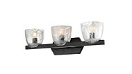 DVI Chalice 3-Light Bathroom Vanity Light in Ebony