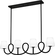 Four Light Linear Chandelier by Quoizel