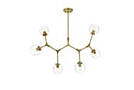 Cavoli 6-Light Chandelier in Brass