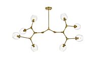 Cavoli 8-Light Chandelier in Brass