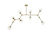 Cavoli 8-Light Chandelier in Brass