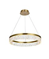 Linden 1-Light LED Chandelier in Satin Gold