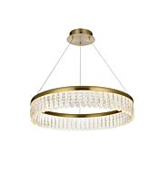 Rune 1-Light LED Chandelier in Satin Gold