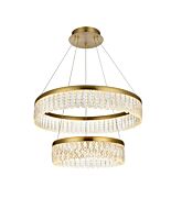 Rune 1-Light LED Chandelier in Satin Gold