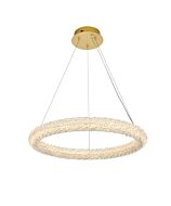 Bowen 1-Light LED Chandelier in Satin Gold