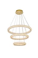 Bowen 3-Light LED Chandelier in Satin Gold