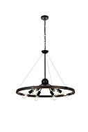 Thora 6-Light Pendant in Black