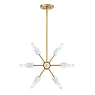 Star Dust 8-Light Pendant in Brushed Gold