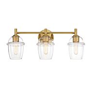 Summer Jazz 3-Light Bathroom Vanity Light in Brushed Gold