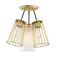 Liana 4-Light Semi-Flush Mount in Brushed Gold