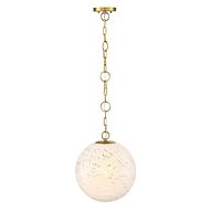 Wine Flower 1-Light Pendant in Brushed Gold