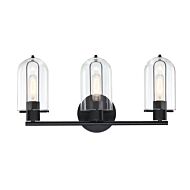 Skylar 3-Light Bathroom Vanity Light in Matte Black