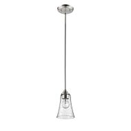 Natalie 1-Light Mini Pendant in Satin Nickel