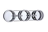 Context 3-Light LED Bathroom Vanity Light in Chrome