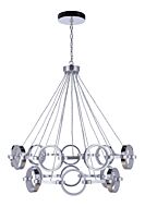 Context 15-Light LED Chandelier in Chrome