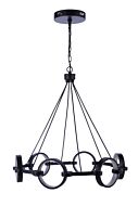 Context 6-Light LED Chandelier in Flat Black