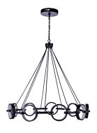 Context 9-Light LED Chandelier in Flat Black