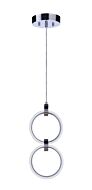 Context 2-Light LED Pendant in Chrome