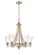 Millennium Natalie 5 Light Chandelier in Modern Gold