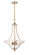 Millennium Natalie 3 Light Pendant Light in Modern Gold