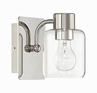 Rori 1-Light Wall Sconce in Polished Nickel