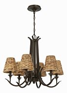 Kokomo 6-Light Chandelier in Aged Bronze Brushed