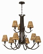 Kokomo 9-Light Chandelier in Aged Bronze Brushed