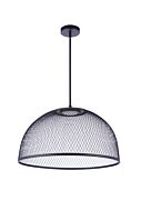 Sculptural Statement Pendants 1-Light LED Pendant in Flat Black