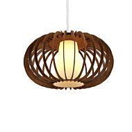 Stecche di Legno 1-Light Pendant in Imbuia