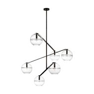 Six Light Chandelier by Visual Comfort Modern