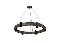 Flow 12-Light Pendant in American Walnut