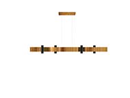 Flow 8-Light Pendant in Teak