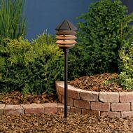 Kichler Six Groove 9.5 Inch Path & Spread in Textured Architectural Bronze