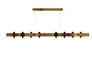 Flow 16-Light Pendant in Teak