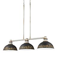 Three Light Linear Pendant by Golden