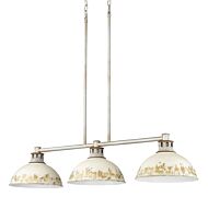 Three Light Linear Pendant by Golden