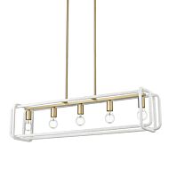 Five Light Linear Pendant by Golden