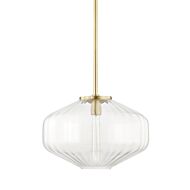 Bennett One Light Pendant in Aged Brass by Hudson Valley