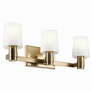 Adani 3-Light Wall Mt Bath 3 Arm in Gold, Champ, Gld Leaf