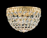 Petit Crystal Three Light Flush Mount in Gold by Schonbek