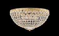 Petit Crystal Five Light Flush Mount in Gold by Schonbek