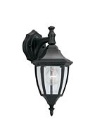 Builder Cast Aluminum 1-Light Wall Lantern in Black