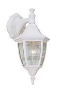 Builder Cast Aluminum 1-Light Wall Lantern in White