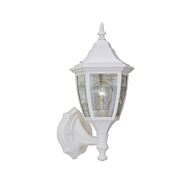 Builder Cast Aluminum 1-Light Wall Lantern in White