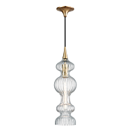 Hudson Valley Pomfret 21 Inch Pendant Light in Aged Brass