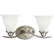 Trinity 2-Light Bathroom Vanity Light Bracket in Brushed Nickel