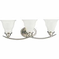 Trinity 3-Light Bathroom Vanity Light Bracket in Brushed Nickel