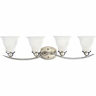 Trinity 4-Light Bathroom Vanity Light Bracket in Brushed Nickel